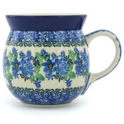 Polish Pottery Bubble Mug - 16 oz - Wild Indigo