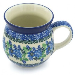 Polish Pottery Bubble Mug - 16 oz - Wild Indigo