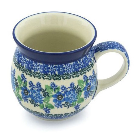 Polish Pottery Bubble Mug - 16 oz - Wild Indigo