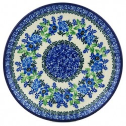 Polish Pottery Plate - 8" - Wild Indigo