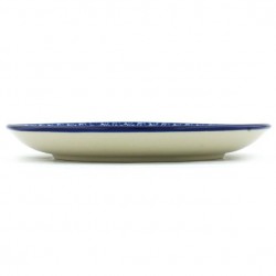 Polish Pottery Plate - 8" - Wild Indigo