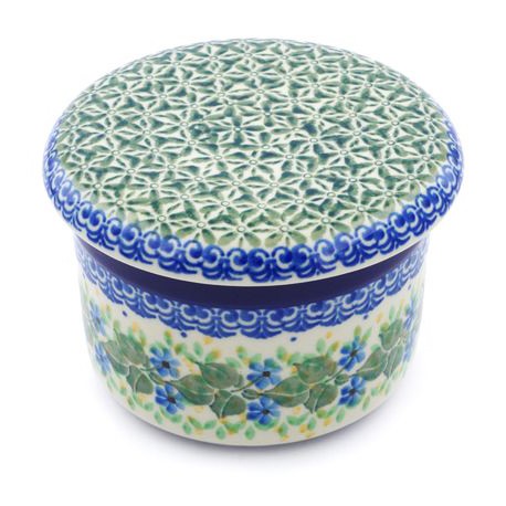Polish Pottery Butter Crock - French Style - Ivy Trail