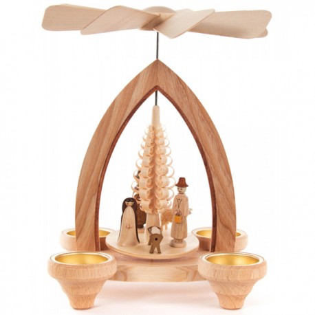 German Christmas Pyramid - One Level - Nativity