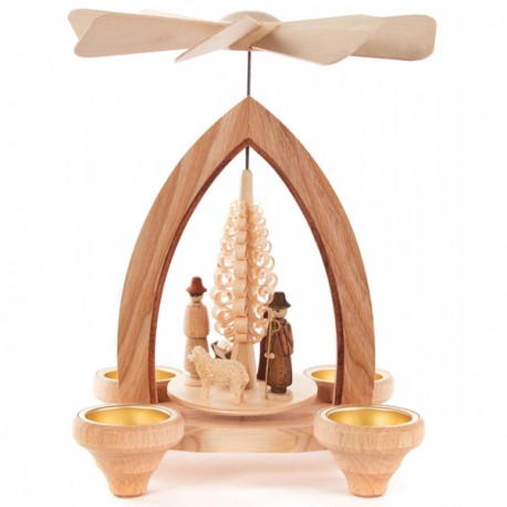German Christmas Pyramid - One Level - Nativity
