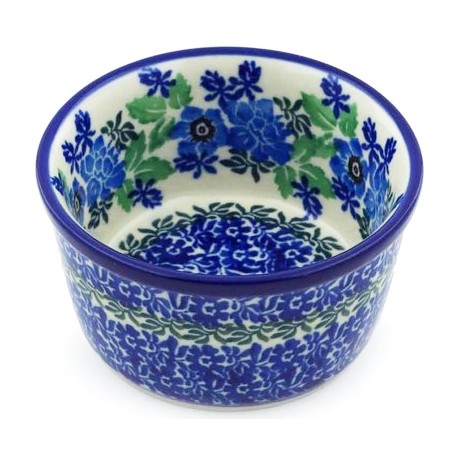 Polish Pottery Bowl - 4" - Wild Indigo