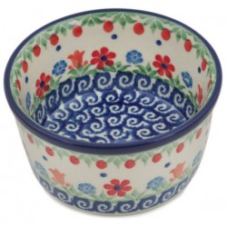 Polish Pottery Bowl - 4" - Flower Garden
