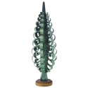 Hand-Shaved Wooden Tree - Green - 6" - Made in Germany