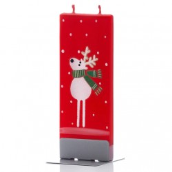 Flat Candle - Reindeer with Scarf