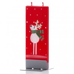Flat Candle - Reindeer with Scarf