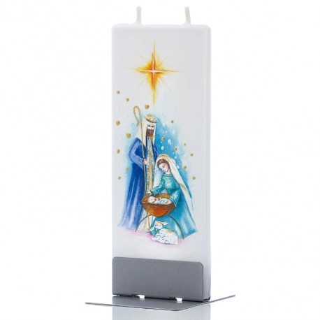 Flat Candle - Nativity