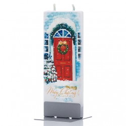 Flat Candle - Christmas Door