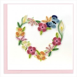Quilling Card - Floral Heart