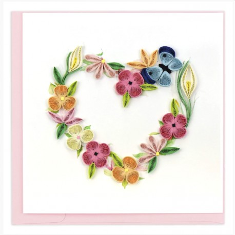 Quilling Card - Floral Heart