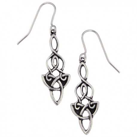 Dragon Celtic Knot Drop Earrings