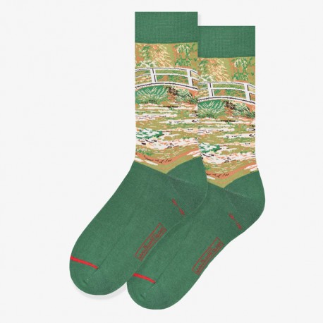 Claude Monet's Bridge Over a Pond of Water Lilies Socks - Men