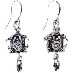 Cuckoo Clock Drop Earrings