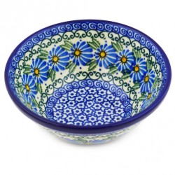 Polish Pottery Bowl - 5.5" - Big Daisies