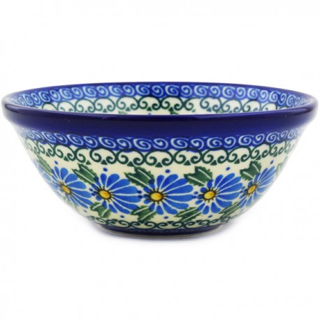 Polish Pottery Bowl - 5.5" - Big Daisies