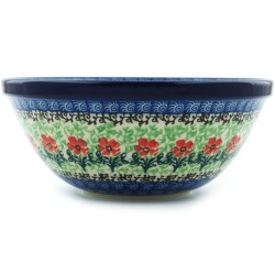 Polish Pottery Bowl - 6.5" - Maraschino