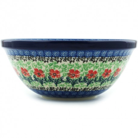 Polish Pottery Bowl - 6.5" - Maraschino