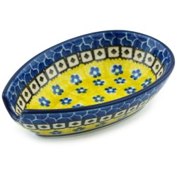 Polish Pottery Spoon Rest - 5" - Sunburst