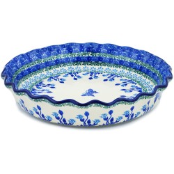 Fluted Pie Baker - 10" - Blue Butterfly