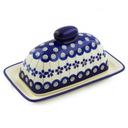 Butter Dish - American-Style - Floral Peacock