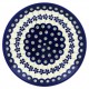 Polish Pottery Plate - 8" - Floral Peacock