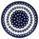 Polish Pottery Plate - 8" - Floral Peacock