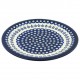 Polish Pottery Plate - 11" - Floral Peacock