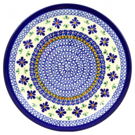 Polish Pottery Plate - 11" - Farmhouse Quilt