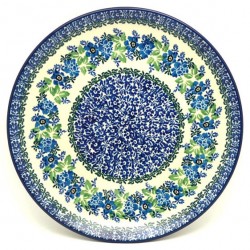 Polish Pottery Plate - 10" - Wild Indigo