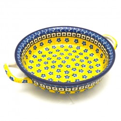 Polish Pottery Round Baker - 7" - Sunburst