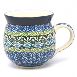 Polish Pottery Bubble Mug - 12 oz - Tranquility