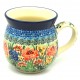 Polish Pottery Bubble Mug - 16 oz - Glorious Garden - Unikat