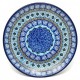 Polish Pottery Plate - 8" - Blue Aztec
