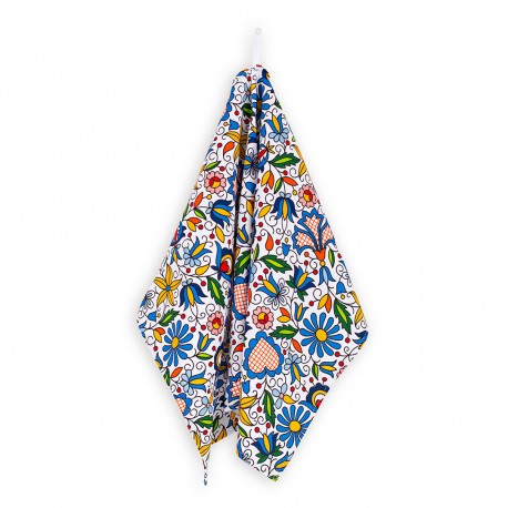 Polish Kashubian Folk Art Tea Towel