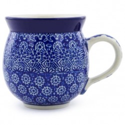 Polish Pottery Bubble Mug - 12 oz - Blue Lace