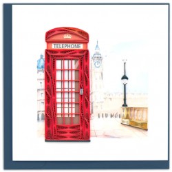 Quilling Card - London Telephone Booth