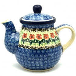 Polish Pottery Tea or Coffee Pot - 20 oz. - Maraschino