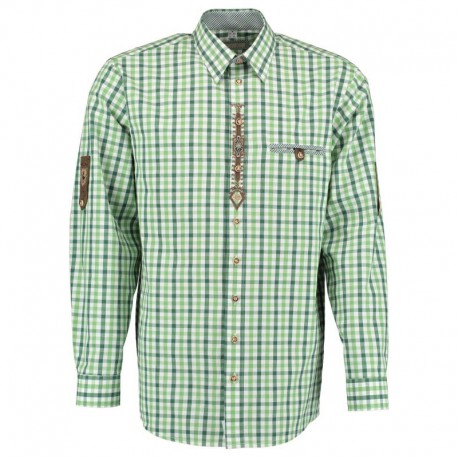 L German Traditional Men's Fest Shirt Green