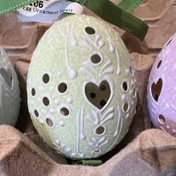 Eggshell Ornament Heart Cutout