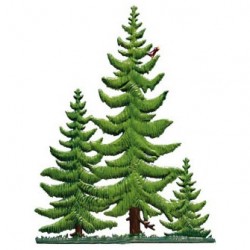 Spruce Trees Stand-up Pewter Decoration