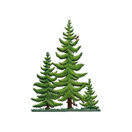 Spruce Trees Stand-up Pewter Decoration