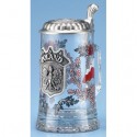 Glass Poland Stein with Pewter Lid
