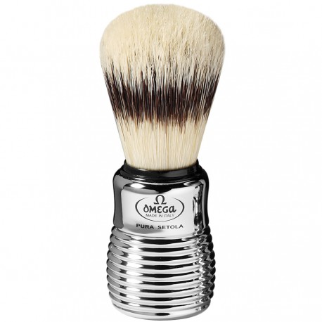 Omega Shaving Brush - Chrome