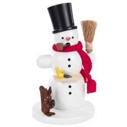 Snowman with Squirrel Incense Smoker