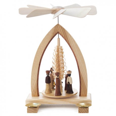 German Christmas Pyramid - One Level - Nativity