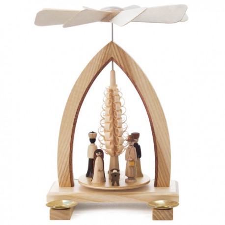 German Christmas Pyramid - One Level - Nativity