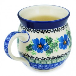 Polish Pottery Bubble Mug - 12 oz - Morning Glory